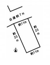 豊橋市往完町、土地の間取り画像です