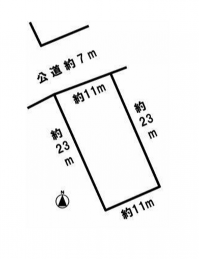 豊橋市往完町、土地の間取り画像です