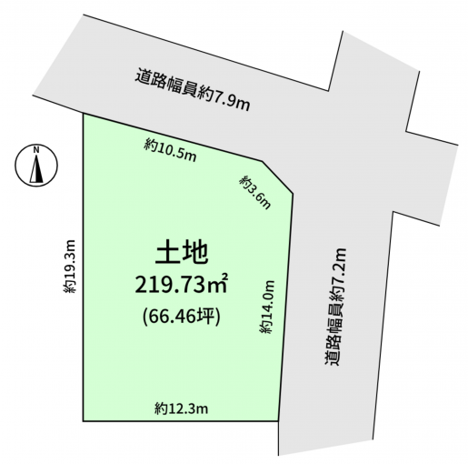 豊橋市井原町、土地の間取り画像です