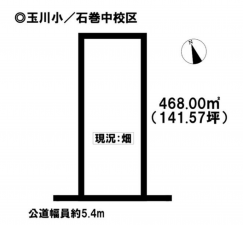 豊橋市東森岡、土地の間取り画像です