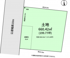 豊橋市石巻、土地の間取り画像です