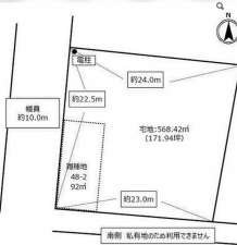 豊橋市石巻、土地の間取り画像です