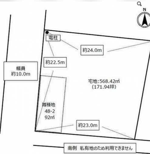 豊橋市石巻、土地の間取り画像です