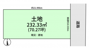 豊橋市つつじが丘、土地の間取り画像です
