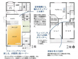 豊橋市多米、中古一戸建ての間取り画像です