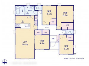 豊橋市大崎町、新築一戸建ての間取り画像です