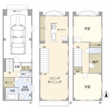 豊橋市西新町、中古一戸建ての間取り画像です