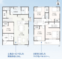 豊橋市曙町、新築一戸建ての間取り画像です