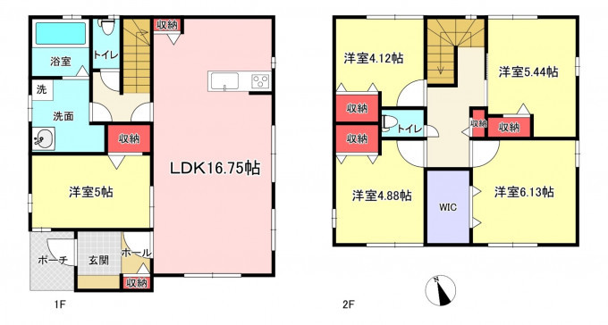 豊橋市曙町、新築一戸建ての間取り画像です