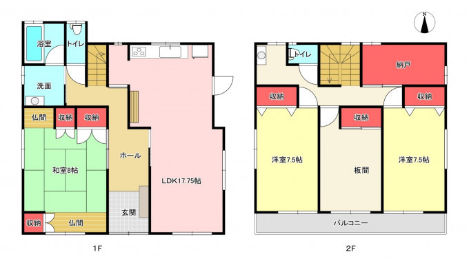 豊橋市大村町、中古一戸建ての間取り画像です
