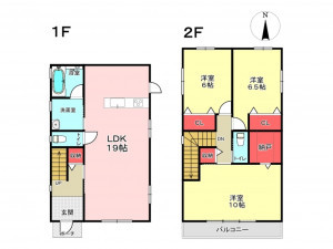 豊橋市多米、中古一戸建ての間取り画像です