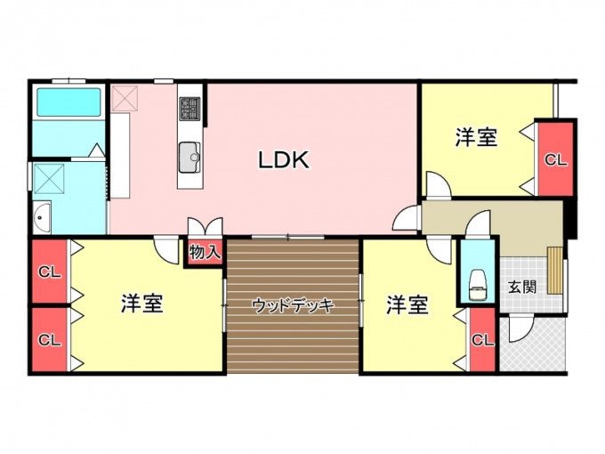 豊橋市多米、新築一戸建ての間取り画像です