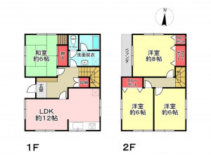 豊橋市多米、中古一戸建ての間取り画像です