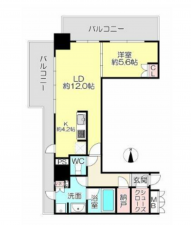 豊橋市駅前大通、中古マンションの間取り画像です