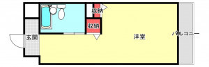 豊橋市弥生町、中古マンションの間取り画像です