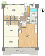 豊橋市羽根井町、中古マンションの間取り画像です