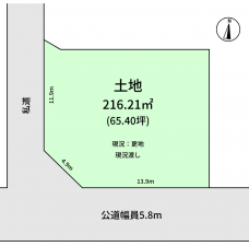 豊橋市一色町、土地の間取り画像です