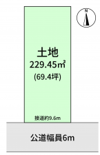豊橋市西岩田、土地の間取り画像です