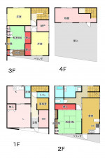 豊橋市富本町、中古一戸建ての間取り画像です