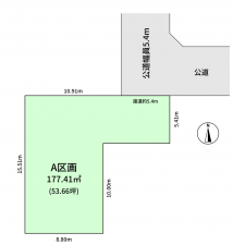 豊橋市弥生町、土地の間取り画像です
