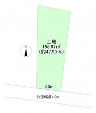 豊橋市下地町、土地の間取り画像です