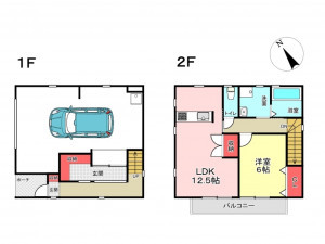 豊橋市牧野町、中古一戸建ての間取り画像です