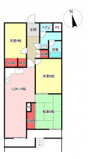 豊橋市羽根井、中古マンションの間取り画像です