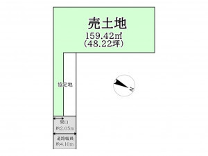 豊橋市曙町、土地の間取り画像です