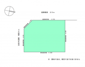豊橋市山田、土地の間取り画像です