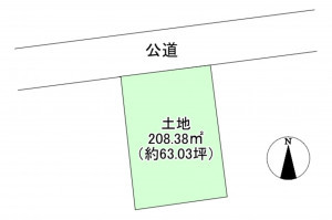 豊橋市仲ノ町、土地の間取り画像です