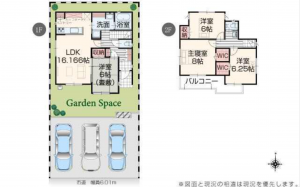 豊橋市中岩田、新築一戸建ての間取り画像です