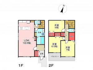 豊橋市曙町、新築一戸建ての間取り画像です