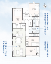 豊橋市日色野町、新築一戸建ての間取り画像です