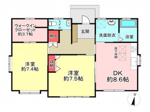 豊橋市大岩町、中古一戸建ての間取り画像です