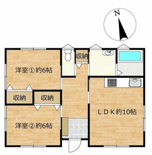豊橋市西松山町、中古一戸建ての間取り画像です