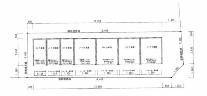 豊橋市小池町、収益物件/倉庫の間取り画像です