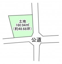 豊橋市馬見塚町、土地の間取り画像です