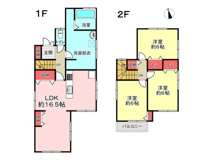 豊橋市牧野町、中古一戸建ての間取り画像です