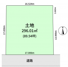 豊橋市西幸町、土地の間取り画像です