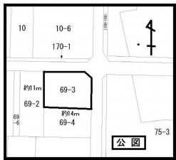 豊橋市新栄町、土地の間取り画像です