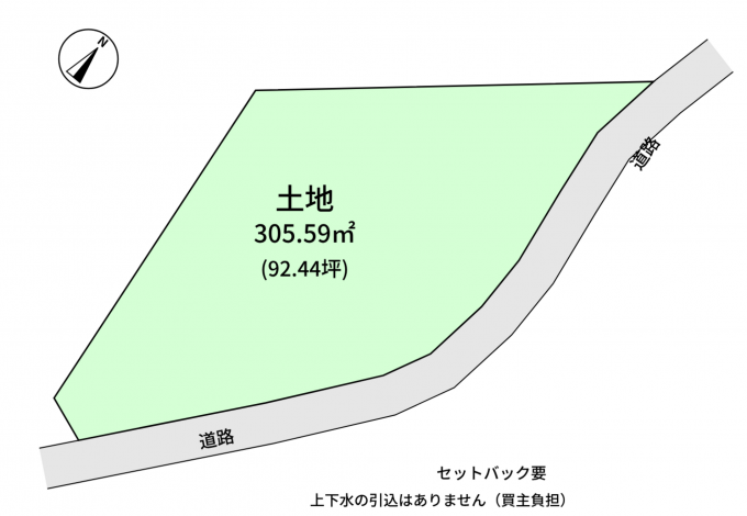 豊橋市岩屋町、土地の間取り画像です