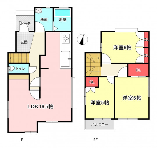 豊橋市多米、中古一戸建ての間取り画像です