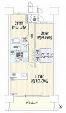 豊橋市前田町、中古マンションの間取り画像です
