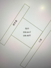 豊橋市つつじが丘、土地の間取り画像です