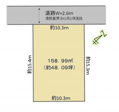 豊橋市牛川町、土地の間取り画像です