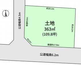 豊橋市大脇町、土地の間取り画像です