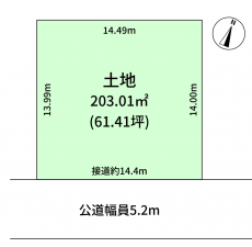 豊橋市富士見台、土地の間取り画像です