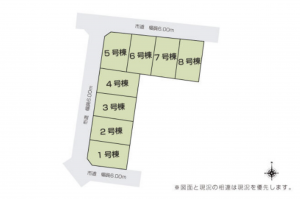 豊橋市東岩田、土地の間取り画像です