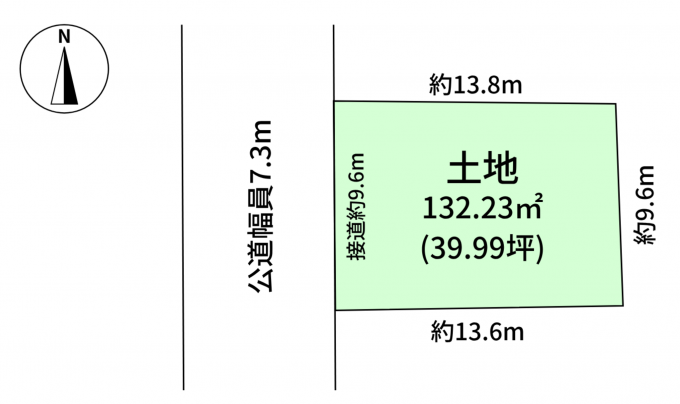 豊橋市緑ケ丘、土地の間取り画像です