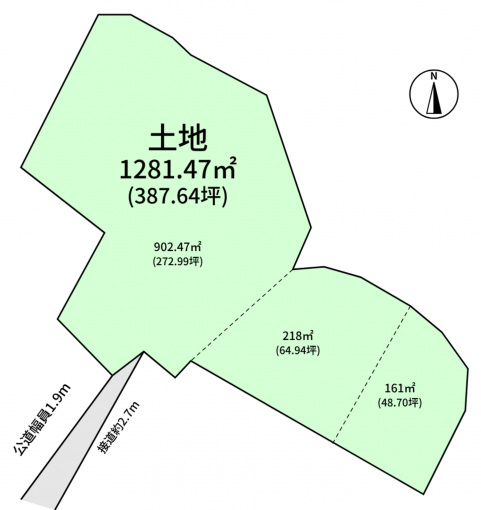 豊橋市野依町、土地の間取り画像です